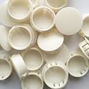 YEJI 25PCS 25mm/0.98in Panel Plugs Hole Plugs (Mounting Hole: 24.8-25.2mm), Plastic Flush Type Hole Plugs, Home Furniture Fastener, Plastic Pipe Choke Plug, White Color