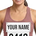 Yell My Name Bib Kit - GET Personalized Cheers - Race Bib with Alphabet Decals & Safety Pins - Add-Your-Name Running Accessory for Marathons Races
