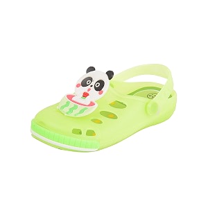 Yellow Bee Panda in Watermelon LED Clogs