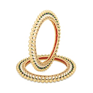 yellow chimes bangles for women gold toned meenakari touch traditional bangles for women and girls