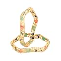 Yellow Chimes Bangles for Women Gold Toned Meenakari Touch Traditional Bangles for Women and Girls