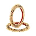 Yellow Chimes Bangles for Women Gold Toned Meenakari Touch Traditional Bangles for Women and Girls