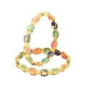 Yellow Chimes Bangles for Women Gold Toned Meenakari Touch Traditional Bangles for Women and Girls