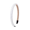 Yellow Chimes Hair Bands for Girls White Hair Band Crystal Studded Headbands HairBands for Kids and Girls Hair Accessories For Girls