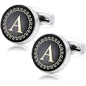 Yellow Chimes Exclusive Collection Alphabet Letters Stainless Steel Statement Cufflinks for Men