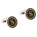 Yellow Chimes Exclusive Collection Alphabet Letters Stainless Steel Statement Cufflinks for Men