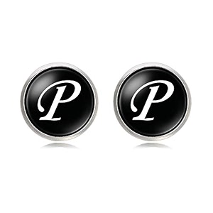 yellow chimes exclusive collection alphabet a statement stainless steel cufflinks for men
