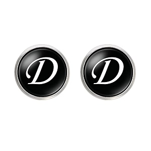 yellow chimes exclusive collection alphabet a statement stainless steel cufflinks for men