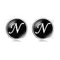 Yellow Chimes Exclusive Collection Alphabet A Statement Stainless Steel Cufflinks for Men