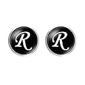 Yellow Chimes Exclusive Collection Alphabet A Statement Stainless Steel Cufflinks for Men