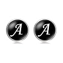 Yellow Chimes Exclusive Collection Alphabet A Statement Stainless Steel Cufflinks for Men