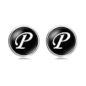 Yellow Chimes Exclusive Collection Alphabet A Statement Stainless Steel Cufflinks for Men