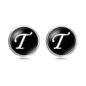 Yellow Chimes Exclusive Collection Alphabet A Statement Stainless Steel Cufflinks for Men