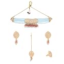 Yellow Chimes Jewellery Set for Women and Girls Traditional Kundan Necklace Set Gold Plated Kundan Choker Necklace Set | Birthday Gift for girls and women Anniversary Gift for Wife