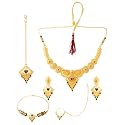 Yellow Chimes Jewellery Set for Women and Girls One Gram Gold Jewellery Set for Women | Gold Plated Bridal Choker Necklace Set | Birthday Gift for Girls & Women Anniversary Gift for Wife
