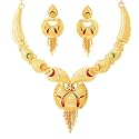 Yellow Chimes Jewellery Set for Women and Girls One Gram Gold Jewellery Set for Women | Gold Plated Bridal Choker Necklace Set | Birthday Gift for Girls &amp; Women Anniversary Gift for Wife