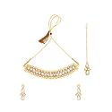 Yellow Chimes Jewellery Set for Women and Girls Traditional Kundan Necklace Set Gold Plated Kundan Choker Necklace Set | Birthday Gift for girls and women Anniversary Gift for Wife