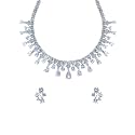 Yellow Chimes Jewellery Set for Women Rhodium