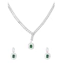 Yellow Chimes Jewellery Set for Women Rhodium