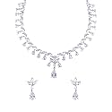 Yellow Chimes Jewellery Set for Women Rhodium