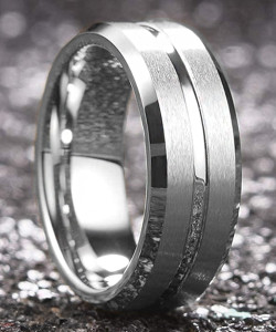 YELLOW CHIMES Metal Black Silver Plated Ring