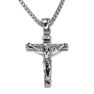 yellow chimes pendant for men and boys silver pendants for men  stainless steel cross pendant necklace chain for men  birthday gift for men and boys anniversary gift for husband
