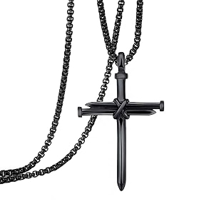 yellow chimes pendant for men and boys silver pendants for men  stainless steel cross pendant necklace chain for men  birthday gift for men and boys anniversary gift for husband
