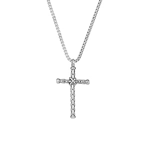 yellow chimes pendant for men and boys silver pendants for men  stainless steel cross pendant necklace chain for men  birthday gift for men and boys anniversary gift for husband