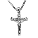 Yellow Chimes Pendant for Men and Boys Silver Pendants For Men | Stainless Steel Cross Pendant Necklace Chain for Men | Birthday Gift for Men and Boys Anniversary Gift for Husband