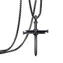 Yellow Chimes Pendant for Men and Boys Silver Pendants For Men | Stainless Steel Cross Pendant Necklace Chain for Men | Birthday Gift for Men and Boys Anniversary Gift for Husband