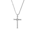 Yellow Chimes Pendant for Men and Boys Silver Pendants For Men | Stainless Steel Cross Pendant Necklace Chain for Men | Birthday Gift for Men and Boys Anniversary Gift for Husband