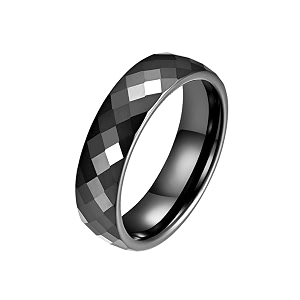 Yellow Chimes Rings for Men Black Band