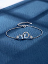 YELLOW CHIMES Sterling Silver Crystal Silver Bracelet