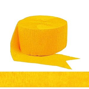 yellow crepe kraft paper streamers -4pc