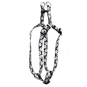 Yellow Dog Design Sugar Skulls 25-Feet to 40-Feet Step-In Harness, Large, Black