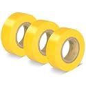 Yellow Electrical Tape, UL Approved, 0.7in x 33ft, 3 Pack