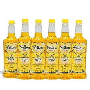 yellow heart yellow mustard 1x6 litres can cold pressed unrefined mustard  pili sarso cooking oil