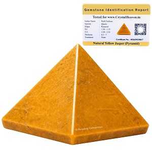 yellow jasper pyramid - 1534 inch crystal pyramid for positive energy vastu reiki feng shui and chakra healing energy balancing