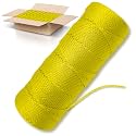Yellow Mason Line String Line - 36 Roll Pack - #18 Braided Nylon String - 1000 Ft Length Per Roll - Nylon Twine for Gardening Or Masonry Tools - Perfect Construction String for A String Level