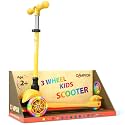 Yellow Mini 3 Wheel Scooter for Kids – Lean-to-Steer with LED Light-Up Wheels, Adjustable Handlebar, Wide Anti-Slip Deck, Smooth PU Wheels, Rear Foot Brake – Toddler Scooter for Ages 2+
