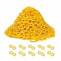 Yellow Plastic Chain Links with 10 S-Hooks, 50Ft Safety Chains