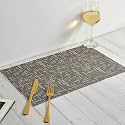 Yellow Weaves PVC Rectangular Dining Table Placemats, Set of 4 - Beige