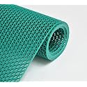 Yellow Weaves Anti Skid Multipurpose PVC Rubber Mat for Floor, Bathroom, Swimming Pool, Kitchen, Indoors, Outdoors | Color - Green| Waterproof Entrance Doormat, Rain Jali Mat (4x13 Feet)