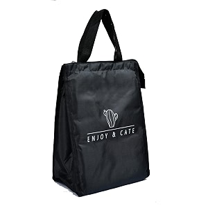 yellow weaves insulated travel lunchtiffinstorage bag big size 1 piece polyester black