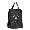 Yellow Weaves Insulated Travel Lunch/Tiffin/Storage Bag for Office, College & School (Big Size), 1 Piece (Canvas), Black