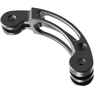 yellowfin aluminium alloy curved extension arm for gopro amp dji osmo action  cnc metal handle bracket amp pole mount for hero 12111098765 helmet stick black 76 cm curved