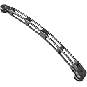 Yellowfin Aluminium Alloy Curved Extension Arm for GoPro &amp; DJI Osmo Action – CNC Metal Handle Bracket &amp; Pole Mount for Hero 12/11/10/9/8/7/6/5, Helmet Stick (Black, 20 CM Curved)