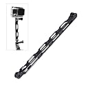 Yellowfin Aluminium Alloy Extension Arm Rod for GoPro and DJI Osmo Action Camera – CNC Extension Handle Bracket and Metal Pole Mount for Hero 12/11/10/9/8/7/6/5, Helmet Stick (25 CM, Black)