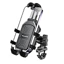 YELLOWFIN Claw Grip Motorcycle Mobile Holder with Action Camera Mount with Vibration Damper, 720° Rotation Universal Phone Holder for Motorcycle, Bicycle, E-Bike, 5.4''–7.2'' Smartphones (BKW 2in1)