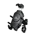 YELLOWFIN Anti-Shake Motorcycle Mobile Damper Holder Bike Mount 360 Rotation Motorcycle Mobile Phone Holder with Antitheft Screw and Handlebar Mounting Bracket (M26-C1 Pro)